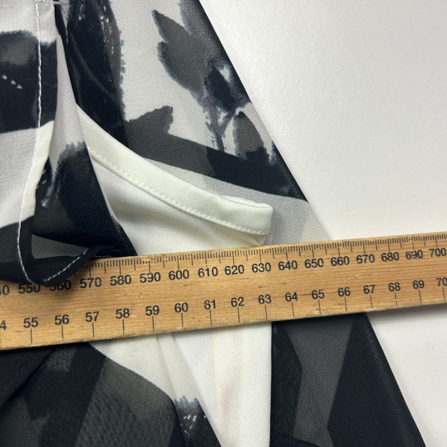 Millers Black White Short Sleeve Kaftan Top Blouse Size 22