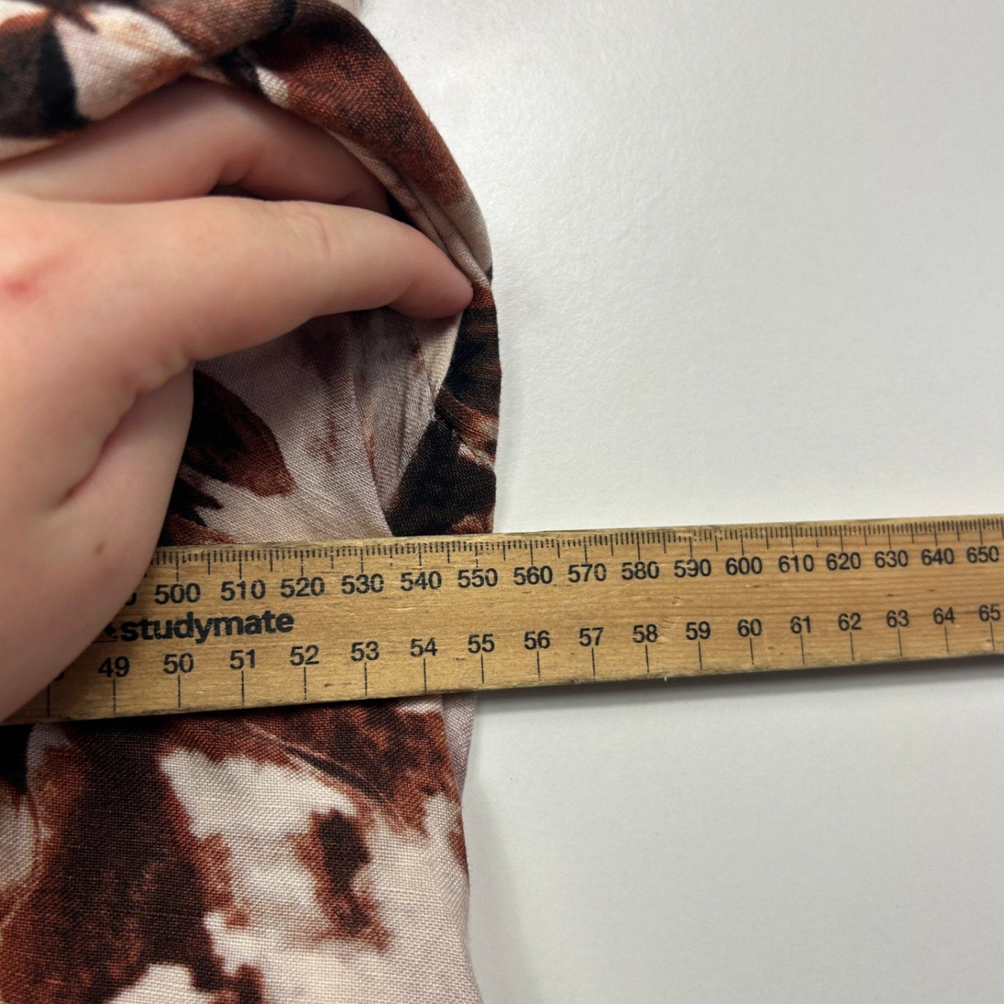 Regatta Linen Blend Brown Beige Long Sleeve Floral Blouse Size 16