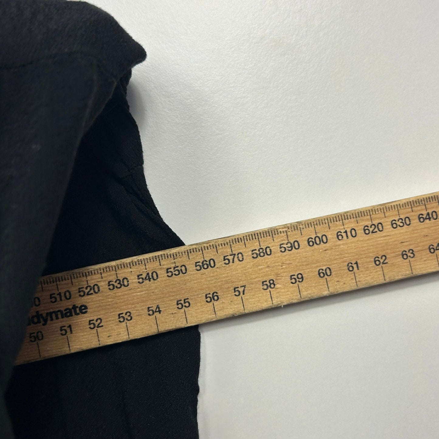 Rockmans Black Viscose Bell Long Sleeve V-NeckTop Blouse Size 20