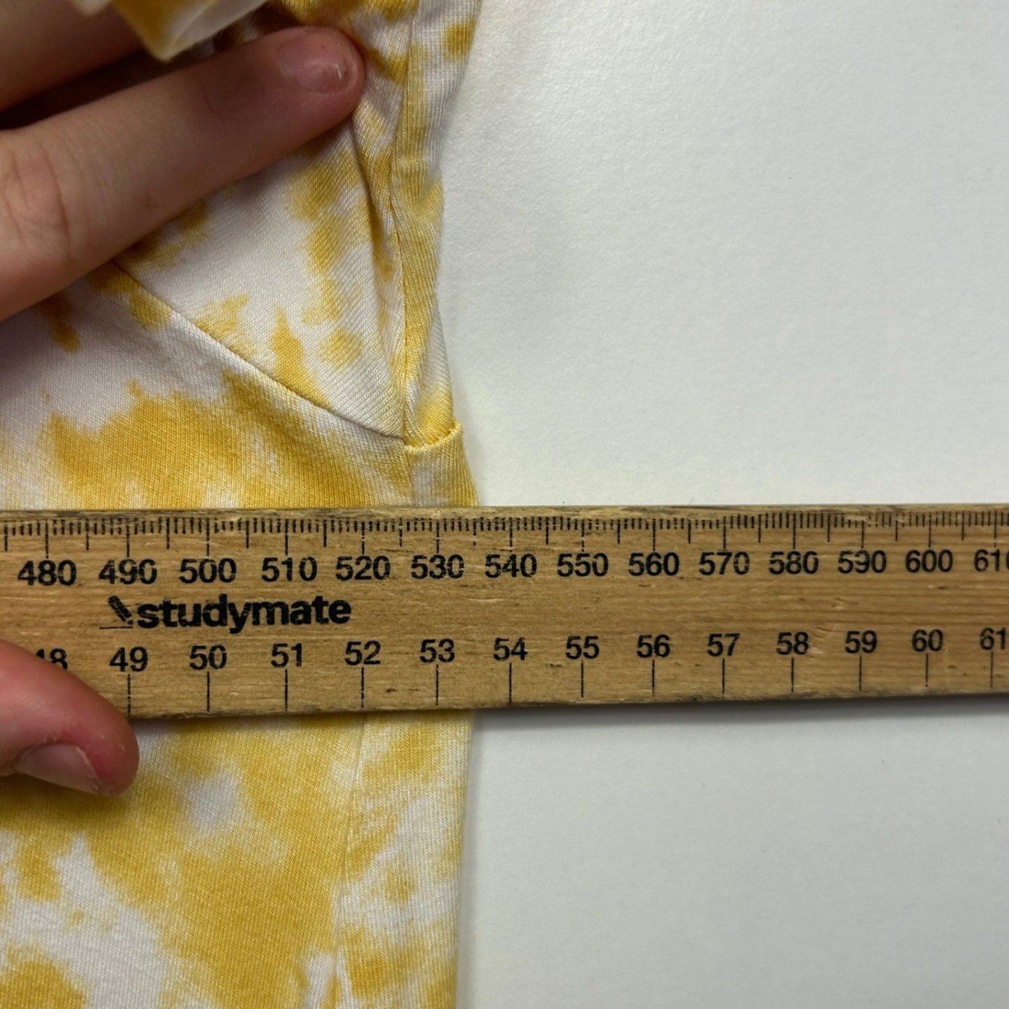 Taking Shape Short Sleeve Yellow Tie Dye Tunic Top Size 14 Plus