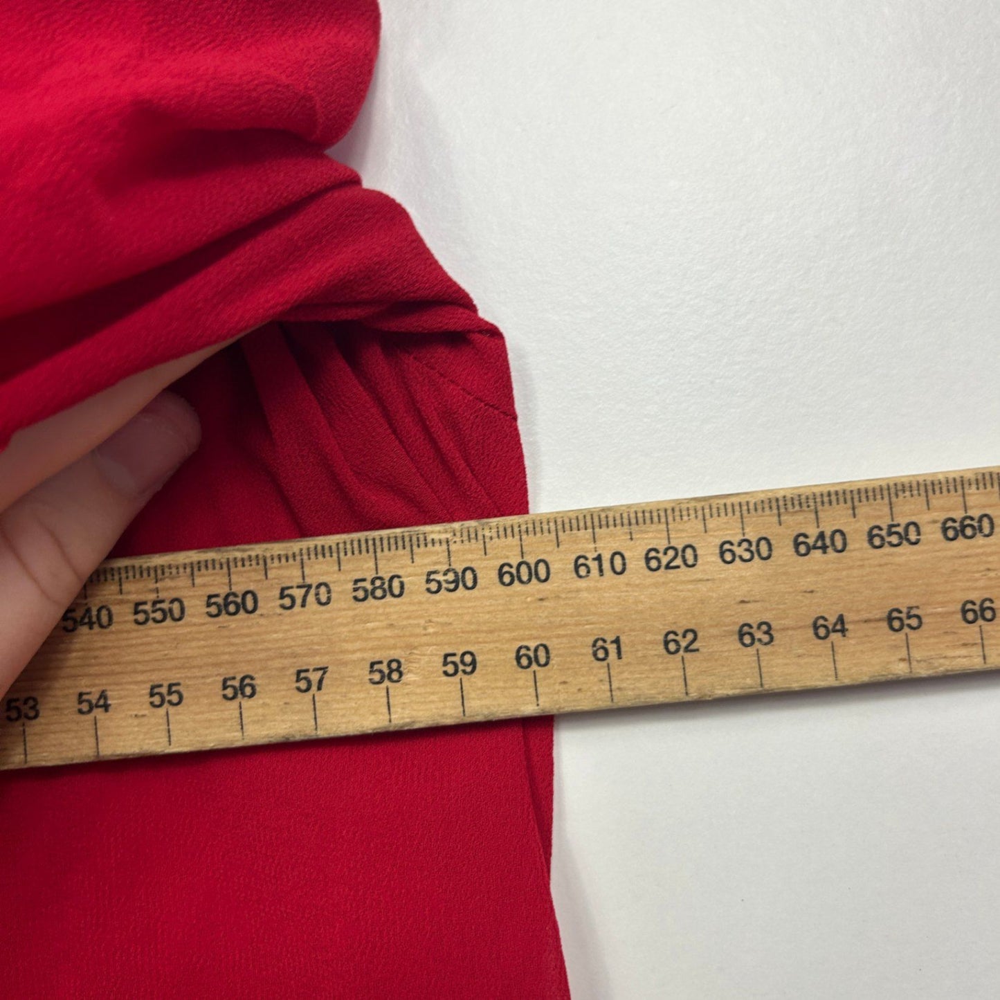 New Suzanne Grae Red 3/4 Bell Long Sleeve Boho Blouse Top Size 14