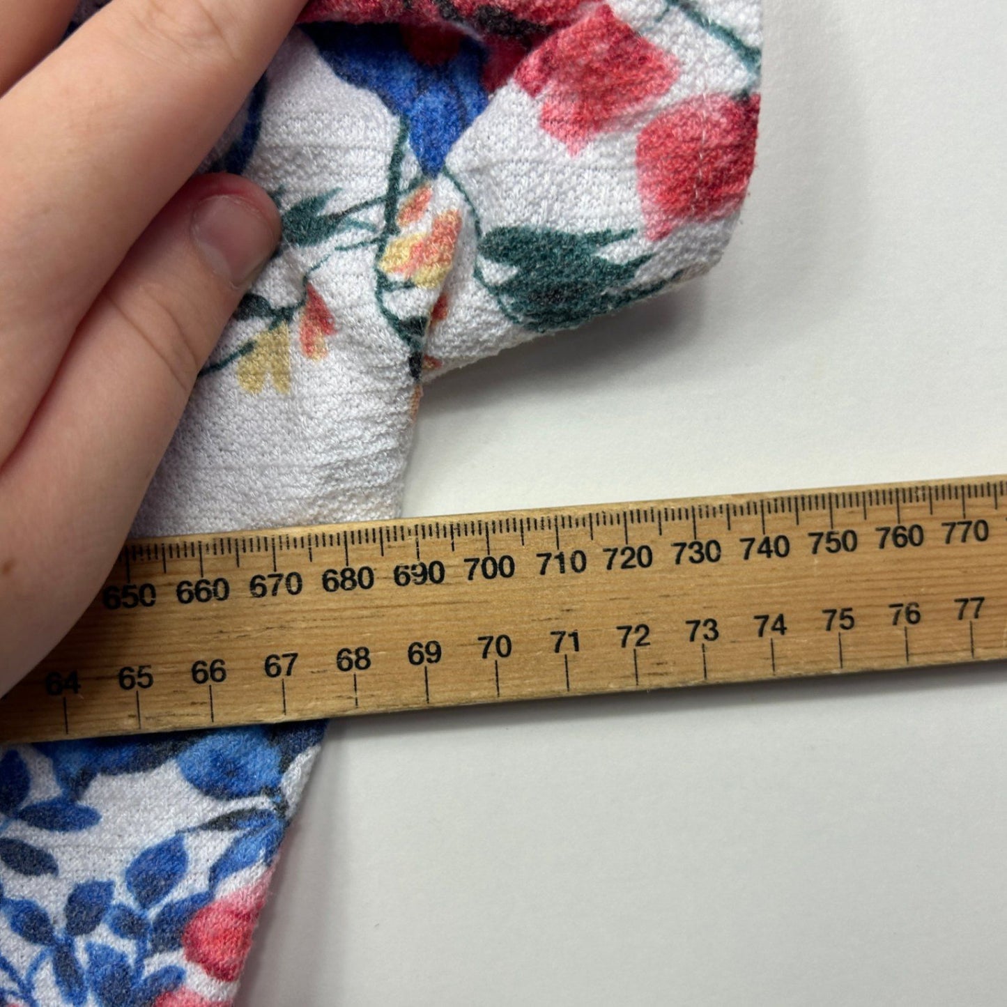 Autograph White Multicoloured Short Sleeve Floral Top Size 22