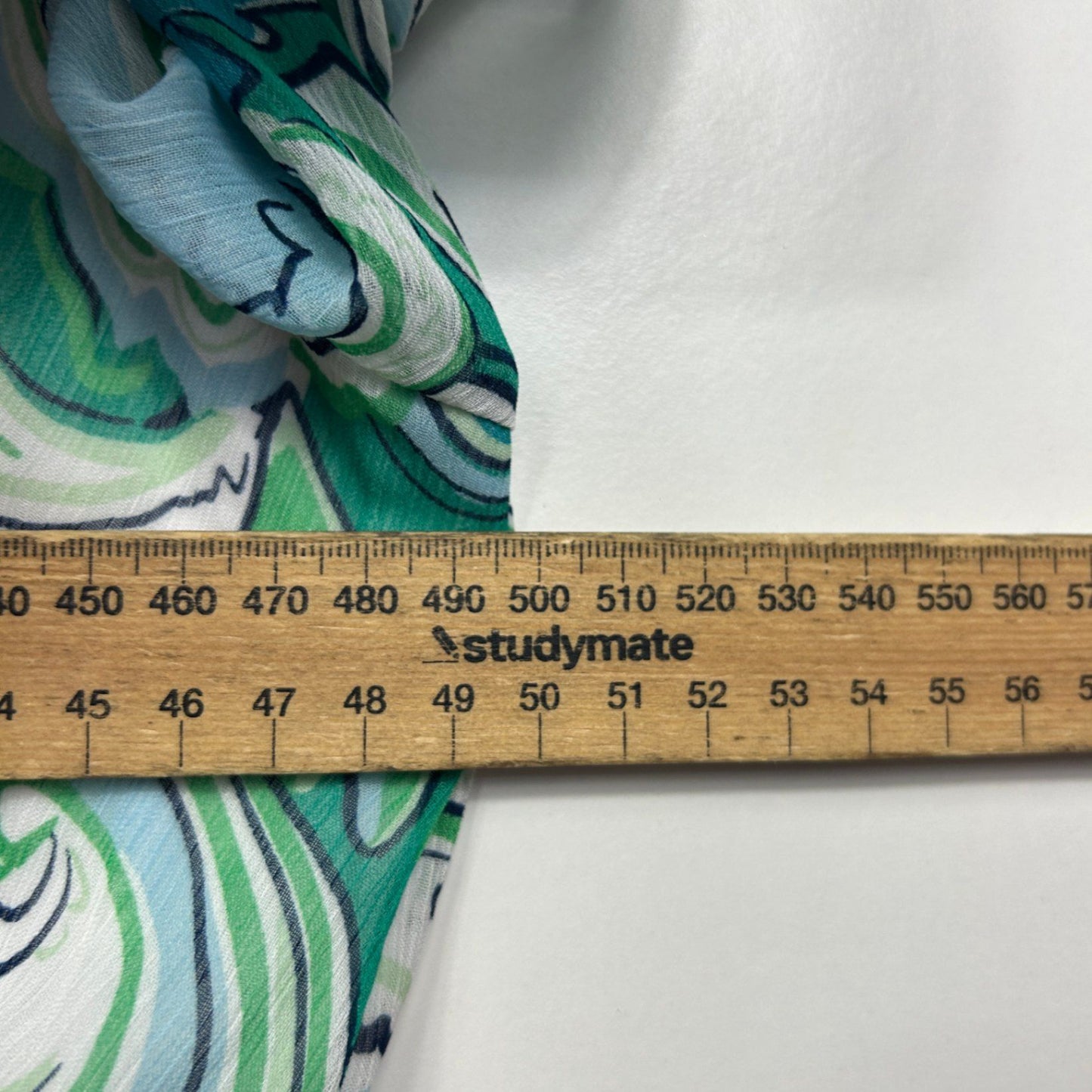 Rockmans Green White Paisley Print Long Sleeve Midi Dress Size 14