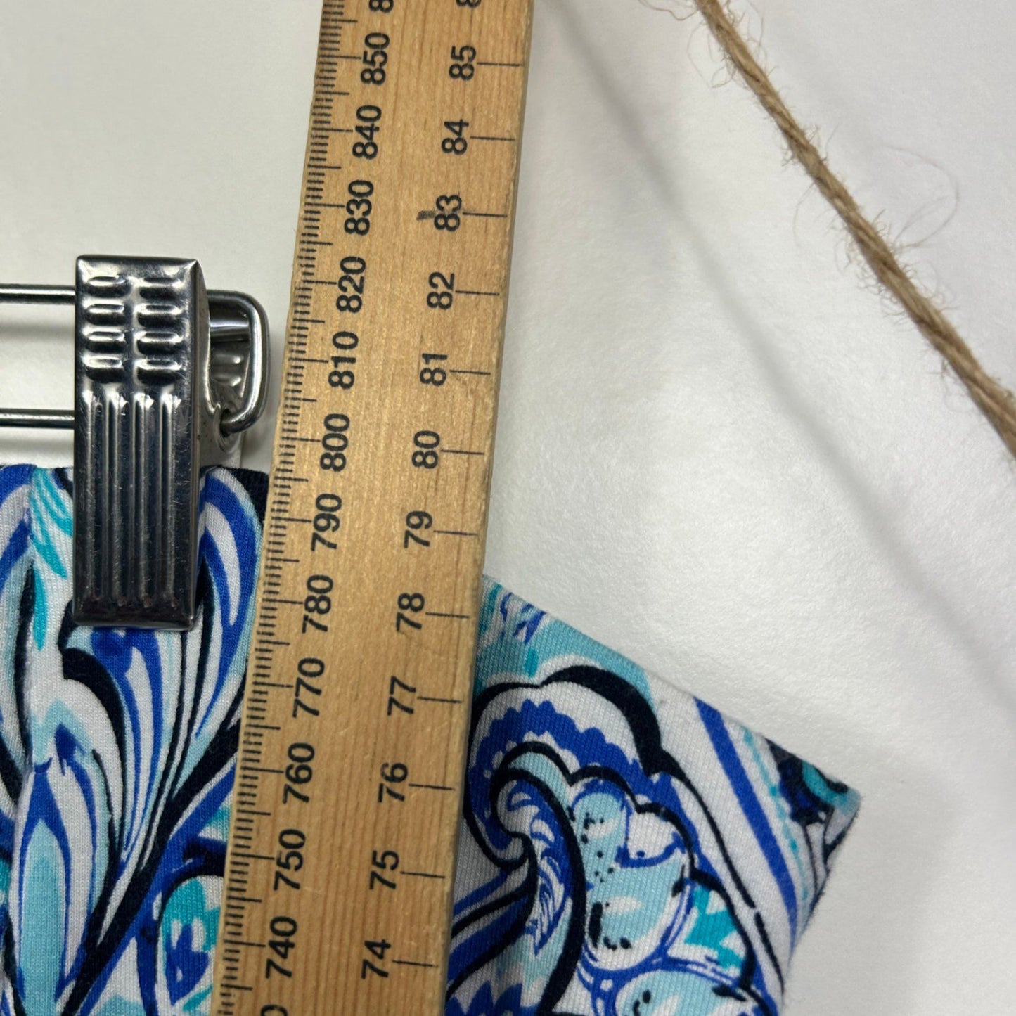 W.Lane Blue Aqua Paisley Print Stretch Skirt Size 2XL 16 18