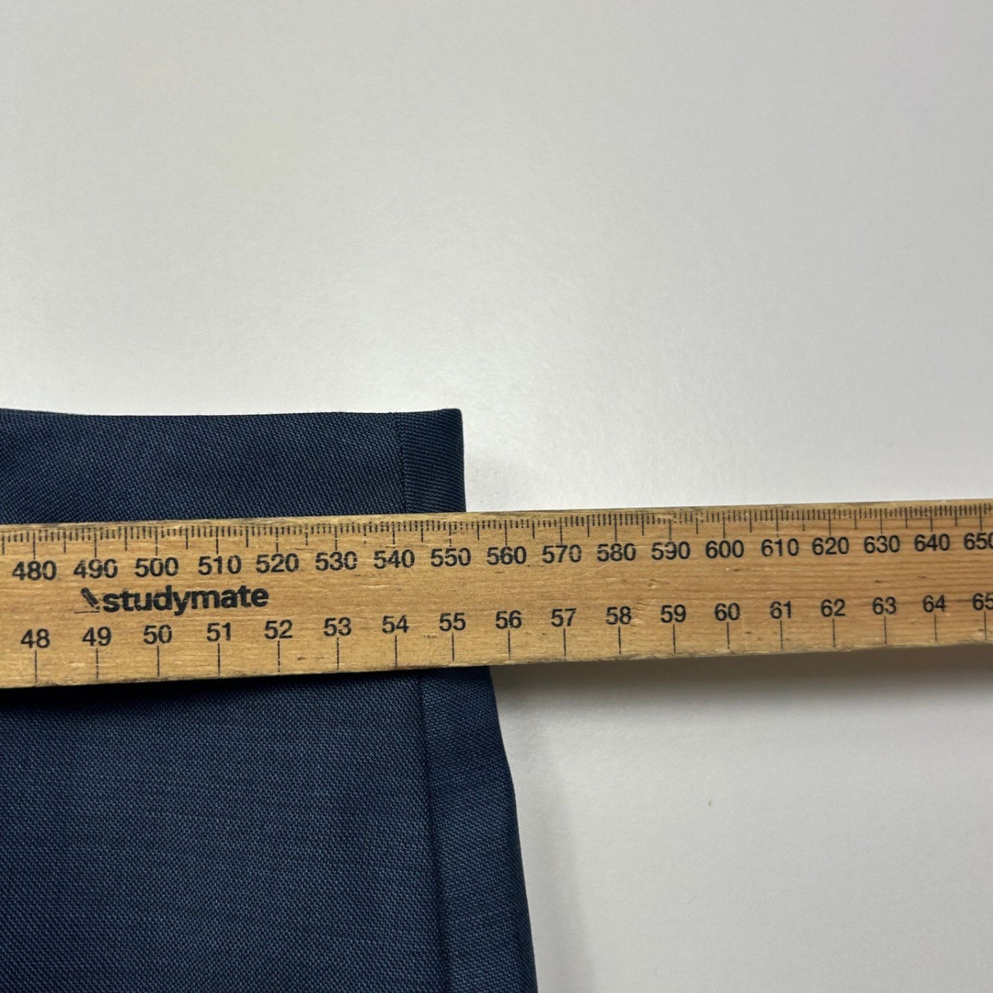 Van Heusen Navy Blue Wool Blend Knee Length Pencil Skirt Size 24