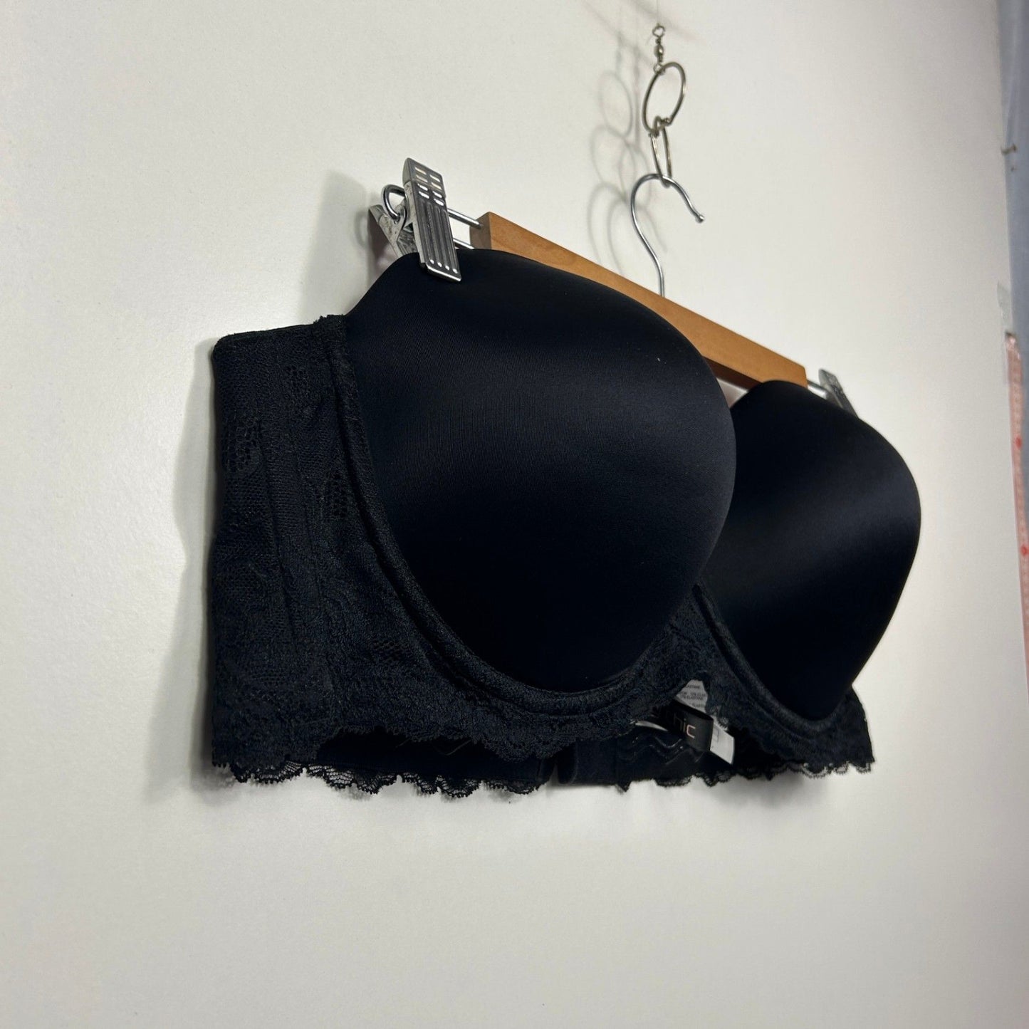 City Chic Boudoir Strapless Black Lace Bra 18E