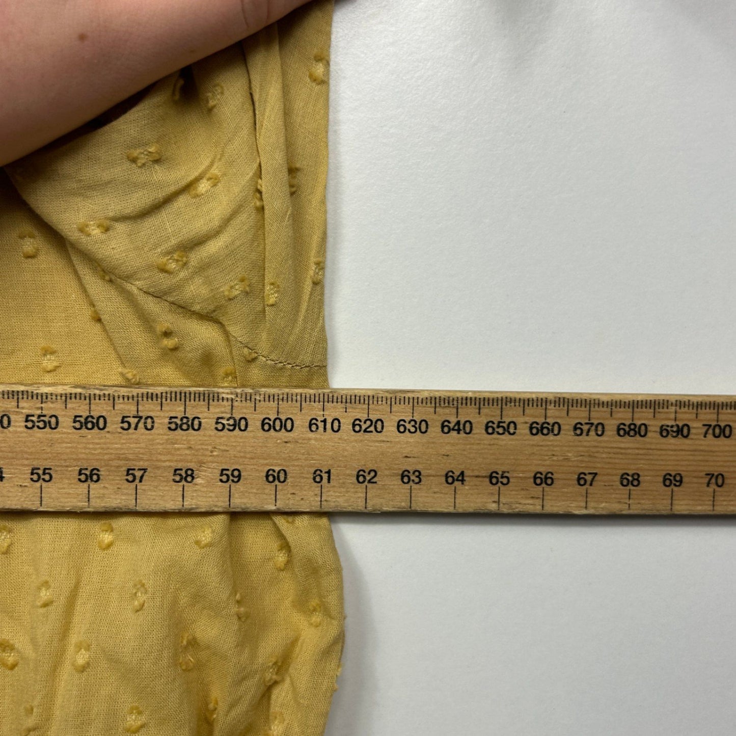 Capture Mustard Pleated Cotton Long Sleeve Top Blouse Size 18