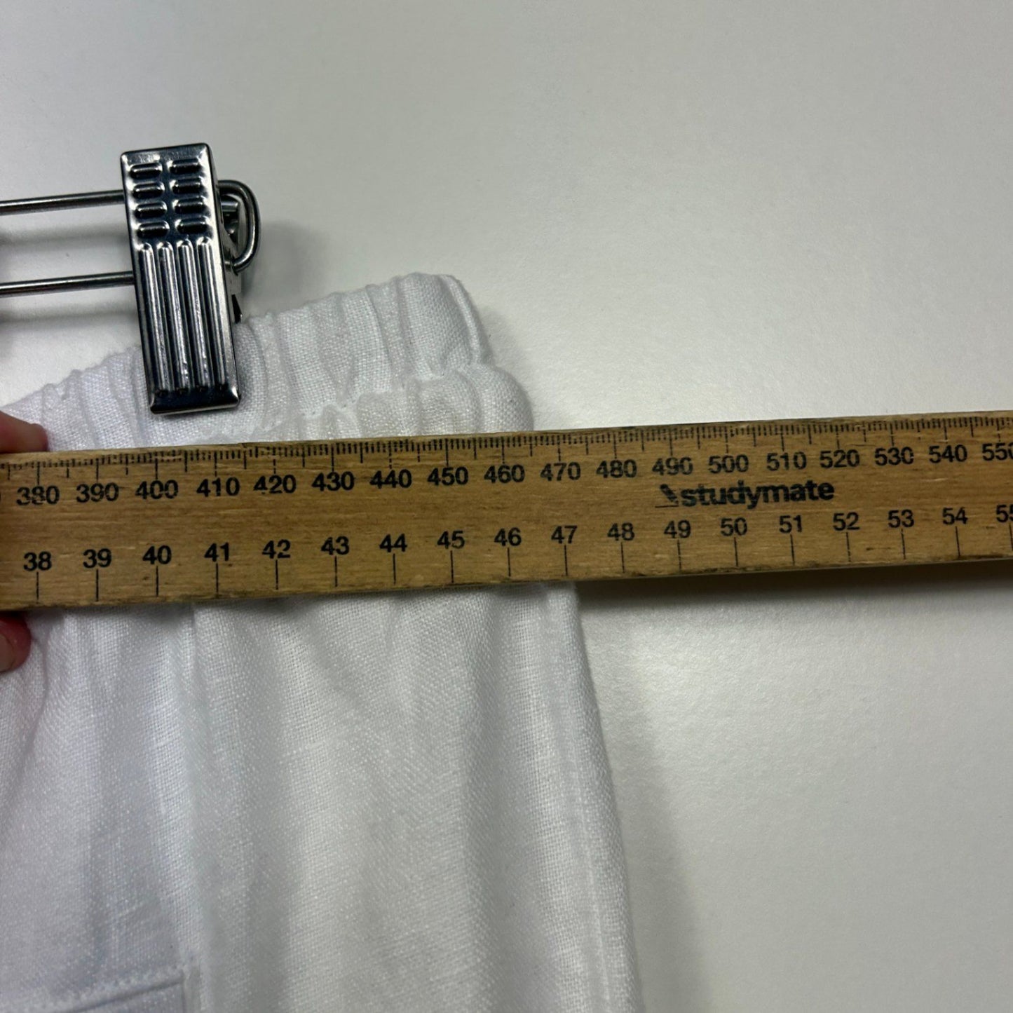 Target White Linen Drawstring Pockets Cropped Pants Trousers Size 18