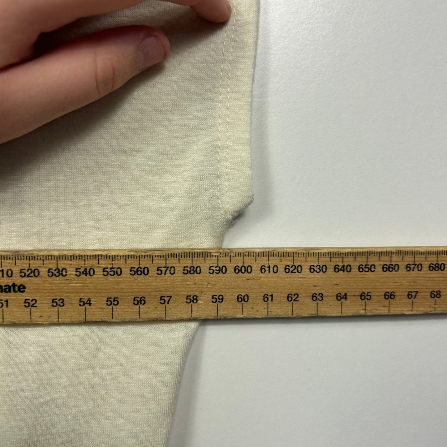 Anko Beige Linen Blend Short Sleeve Round Neck Basic T-Shirt Size 18