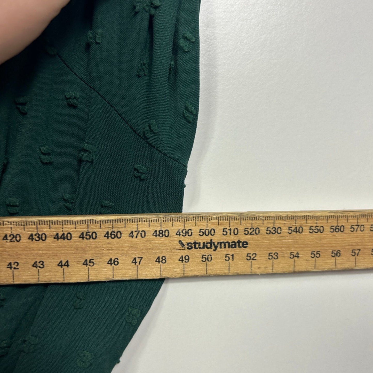 Womens Green Long Sleeve Mini V-Neck Fit & Flare Dress Size 12-14?