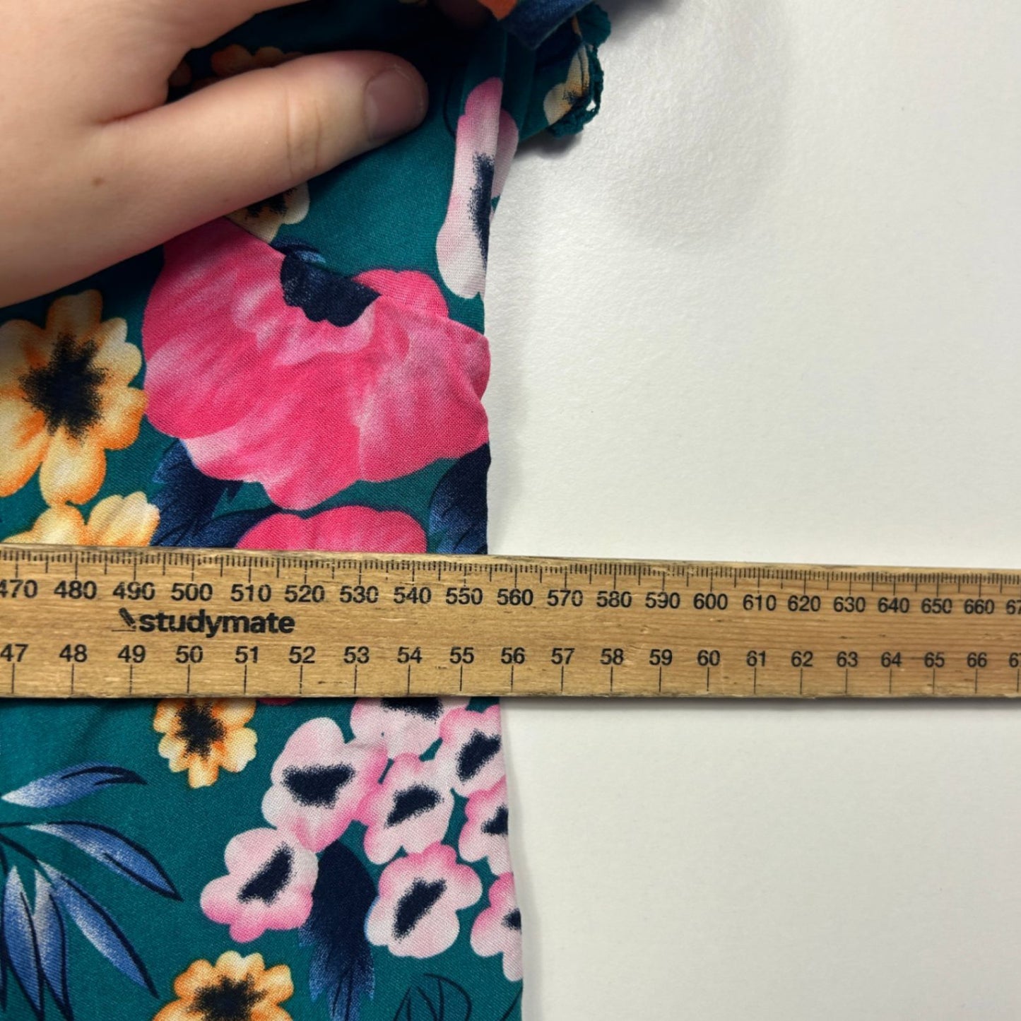 Little Party Dress Multicoloured Teal Floral Top Size 20