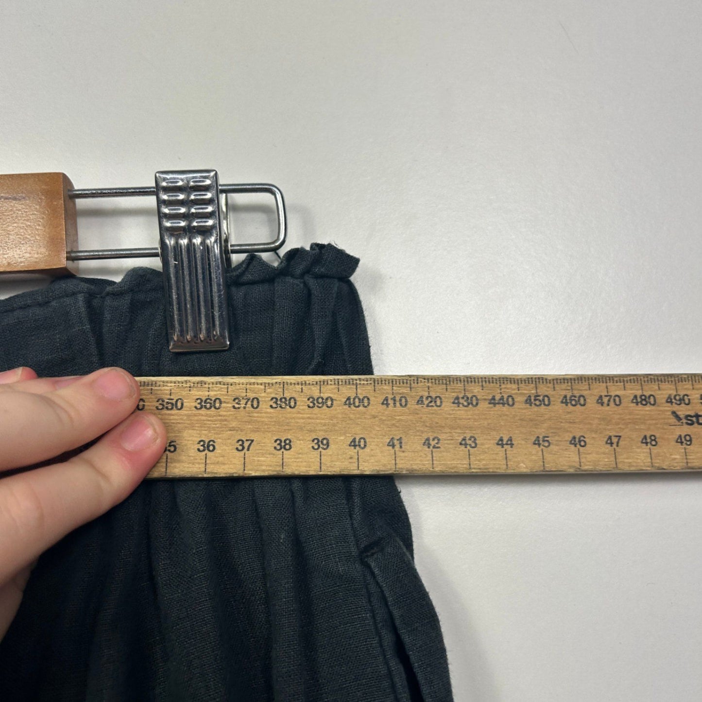 Target Woman Black Wide Leg Linen Blend Pockets Pants Trousers Size 14