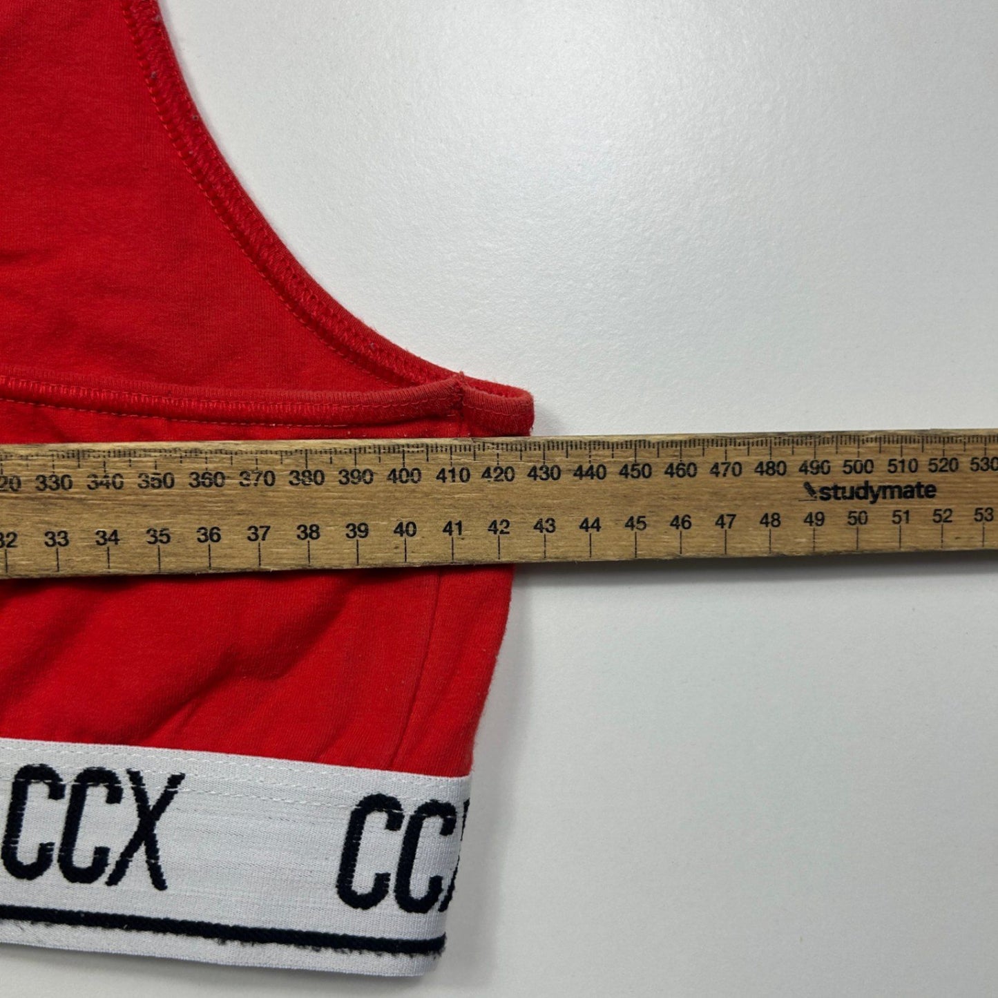 CCX Red Cotton Sports Crop Top Size 18 Bralette Activewear