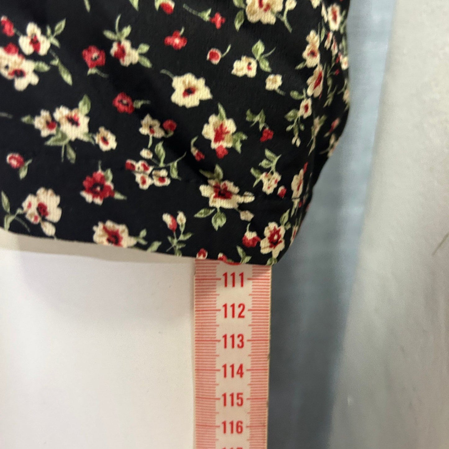 Shein Womens Black Floral Polyester Maxi Stretch Waistband Skirt Size 16