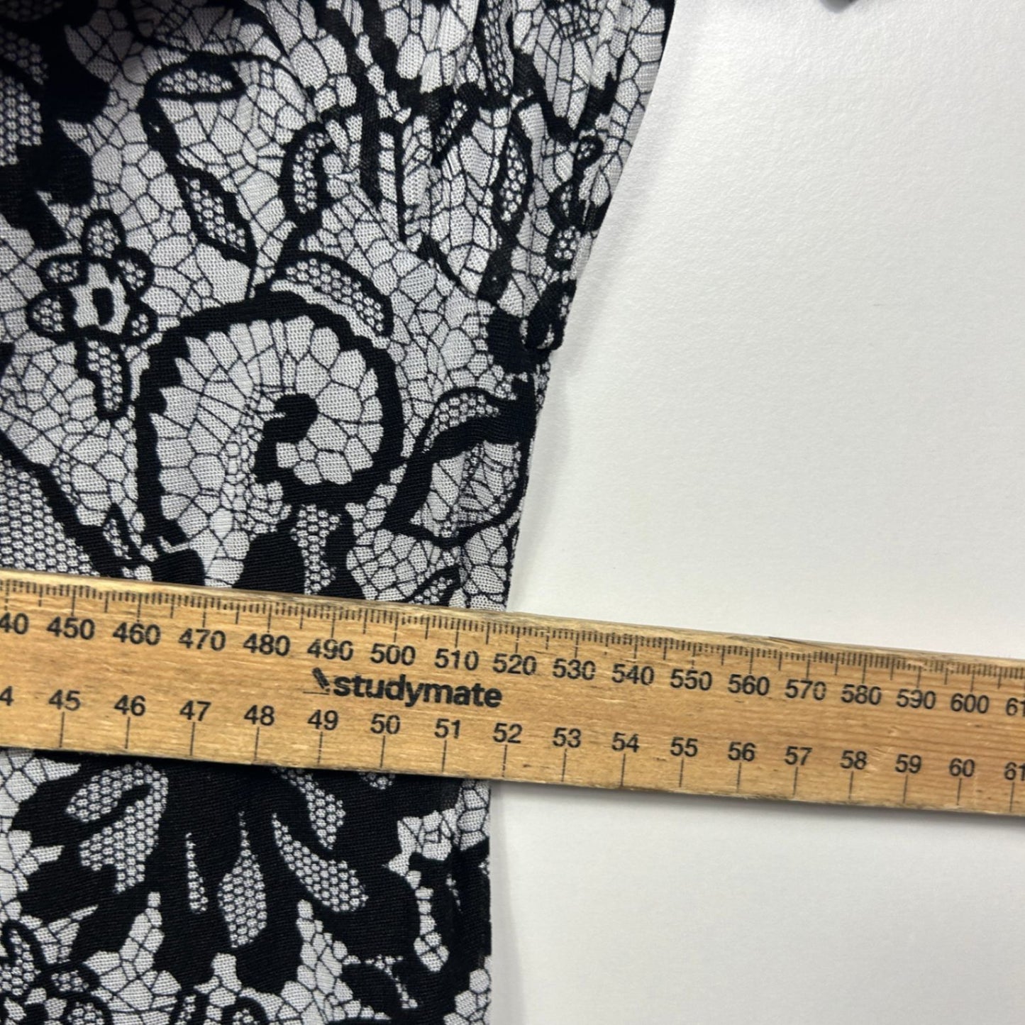 Cordelia St Black White Long Sleeve Top Blouse Size 16