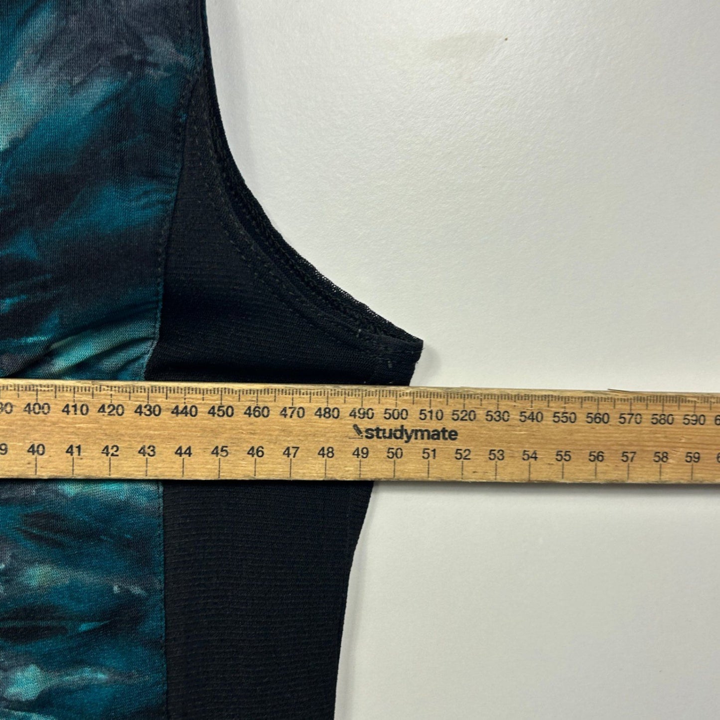 Motto Black Green Tie-Dye Pockets Sleeveless Tunic Top Size 14 - 16