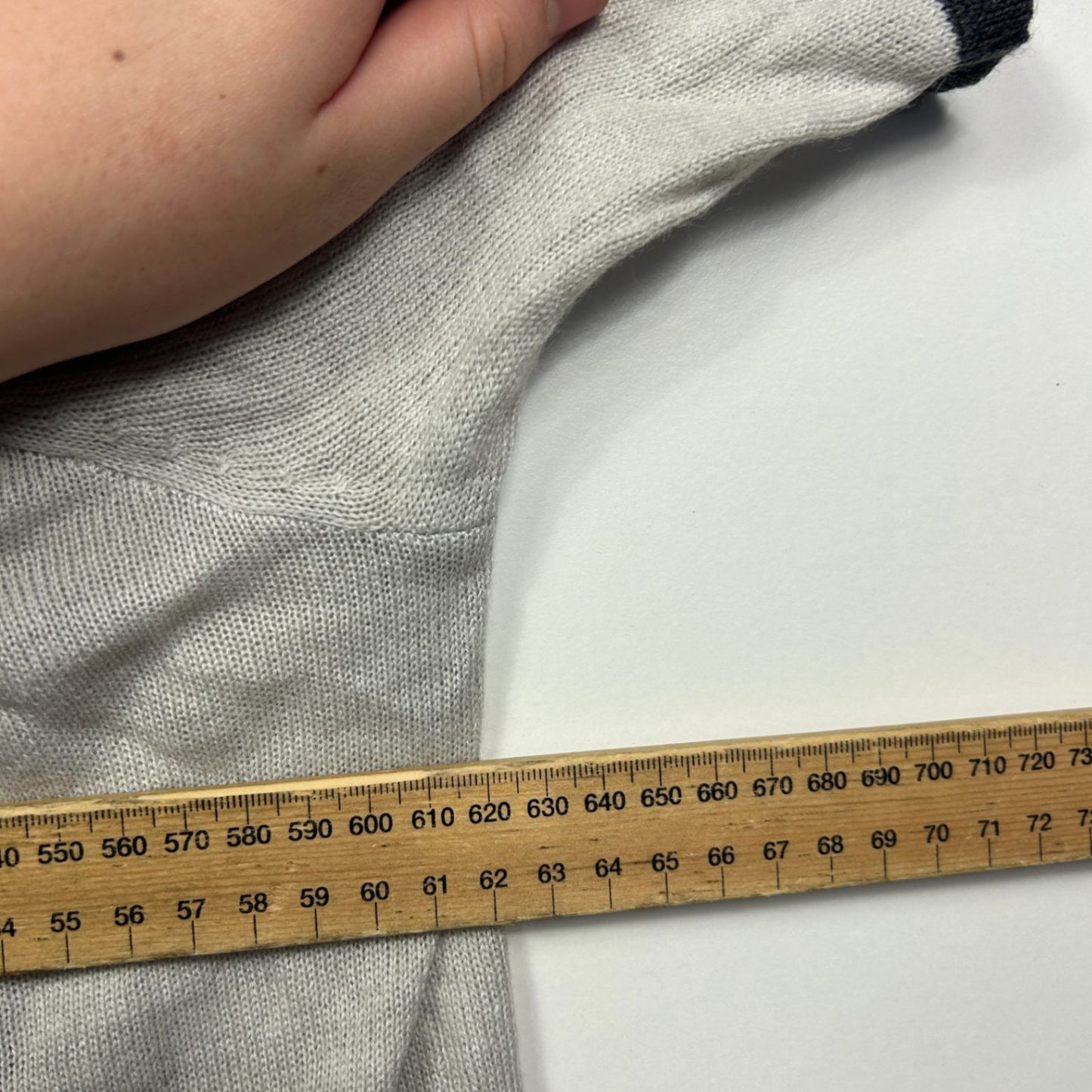 New Autograph Short Sleeve Colourblock Grey Knit Top Size 22 Plus XL