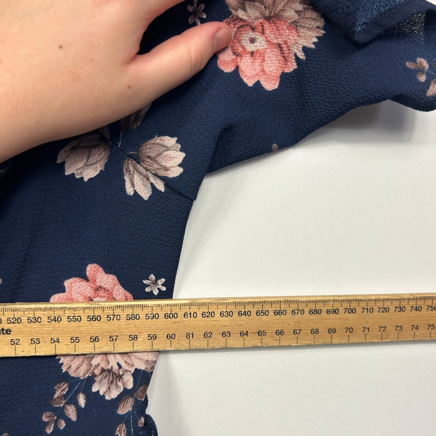 You + All Navy Blue Floral Short Sleeve Playsuit Romper Size 24