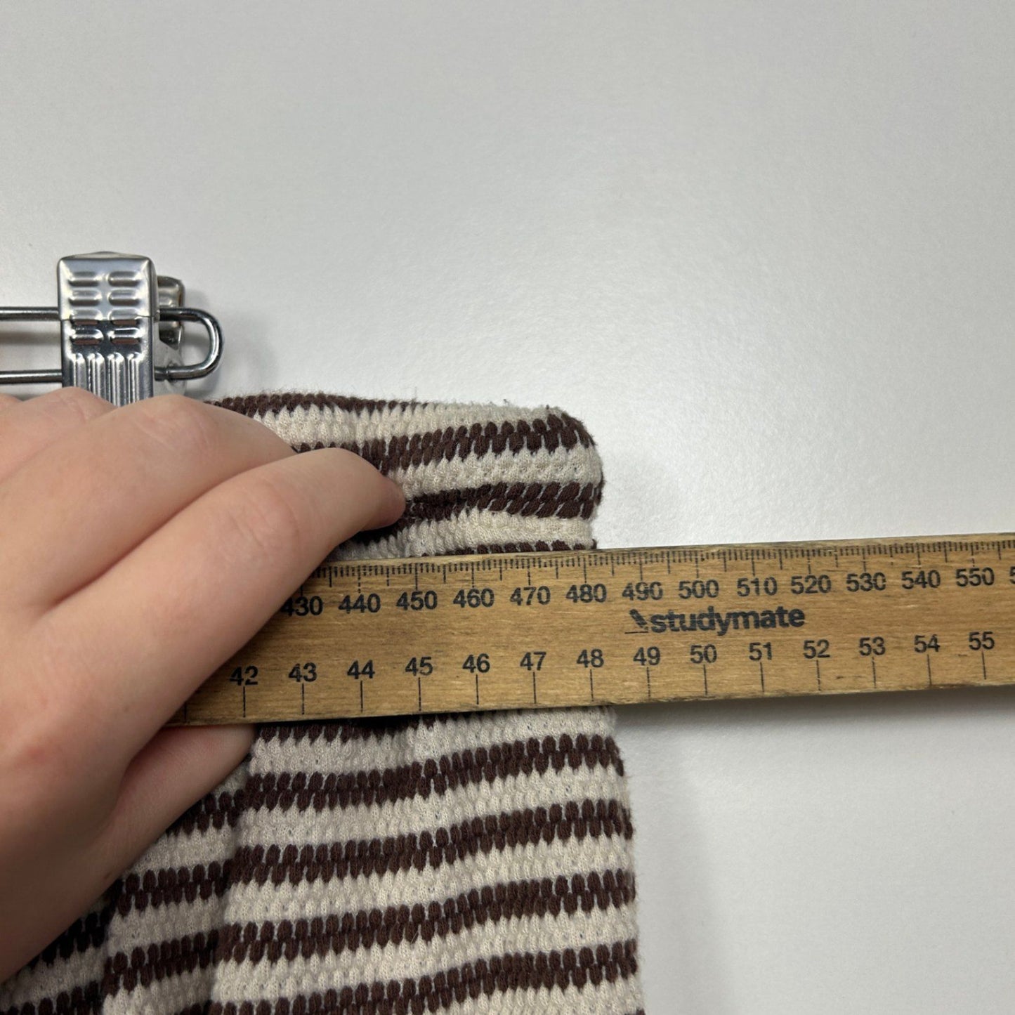 edited Striped Wide Leg Lounge Pants Brown Cream Size 16 Pockets