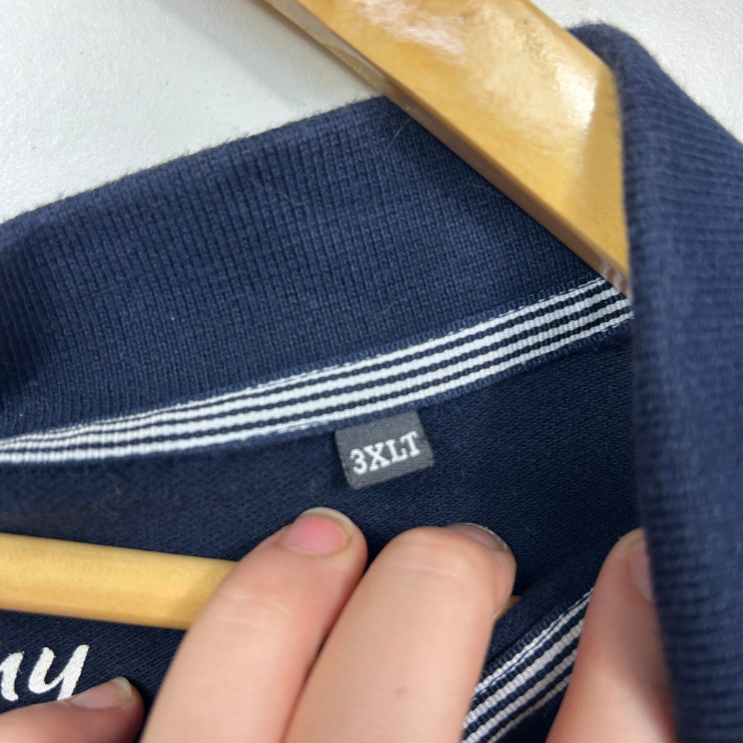 Johnny Bigg Navy Collared Short Sleeve Cotton Polo Shirt Size 3XL Tall