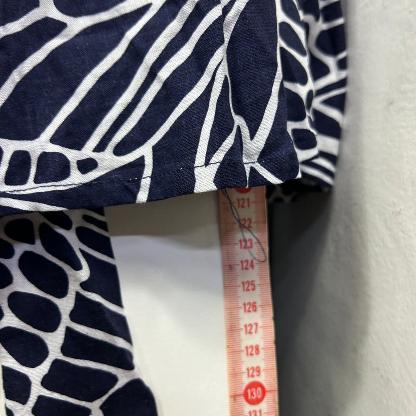 W Lane Blue White Linen Sleeveless Pockets Midi Dress Size 20