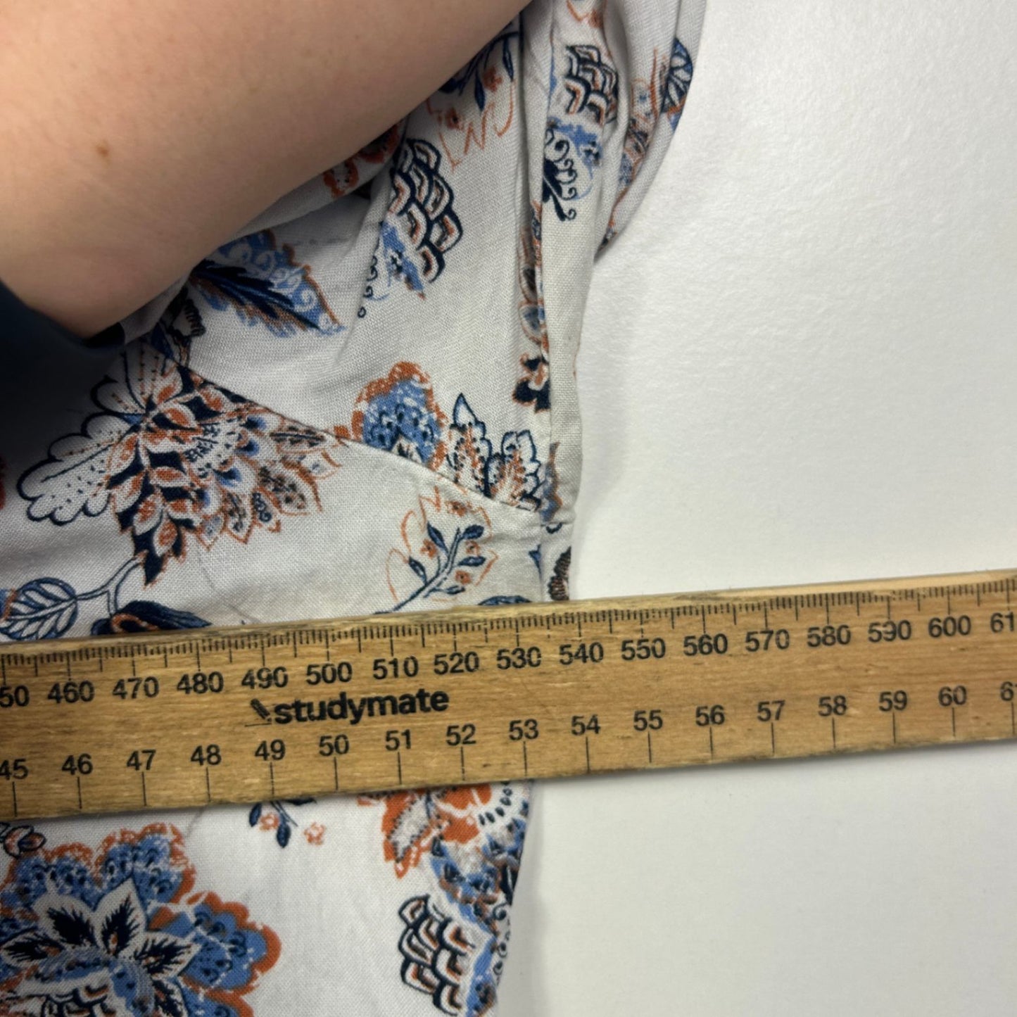 Rivers White Multicoloured Floral Top Blouse Size 14