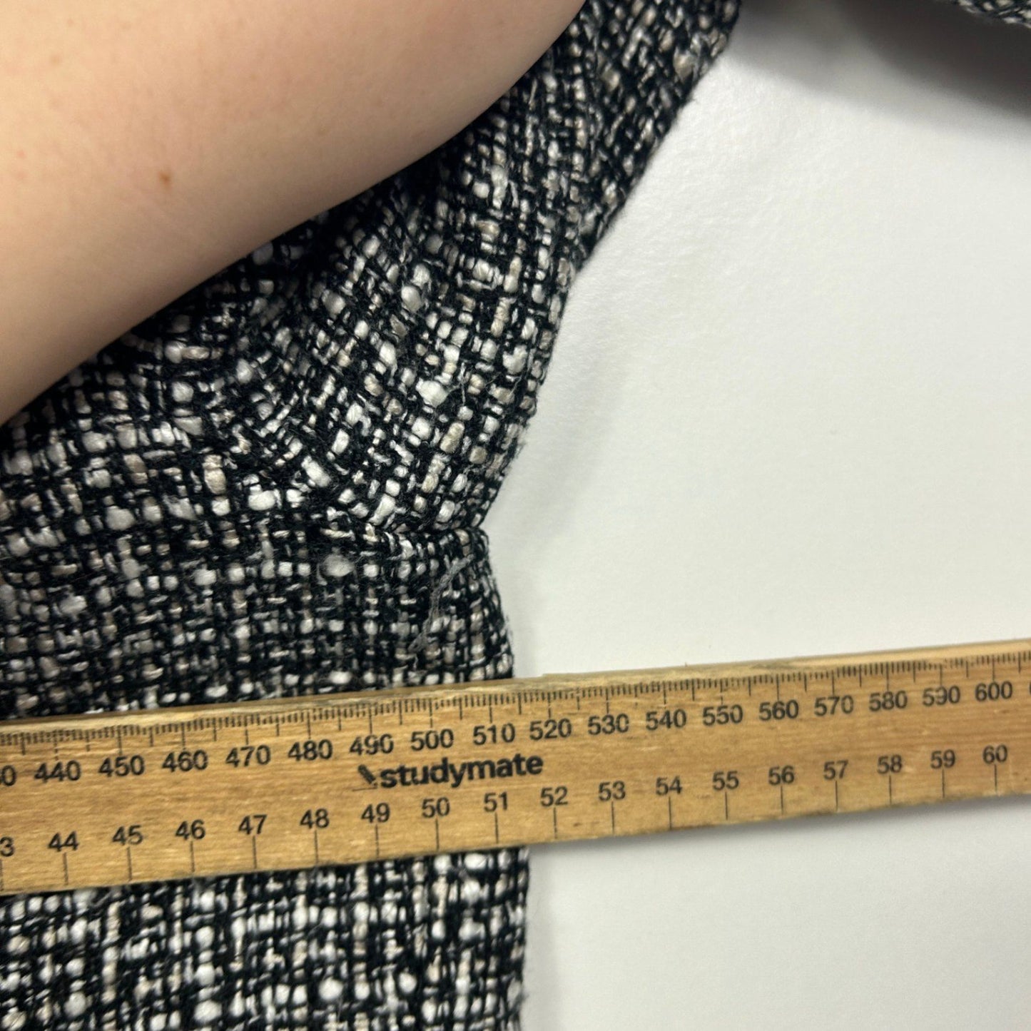 Basque Womens Black White Tweed Jacket Blazer Size 14