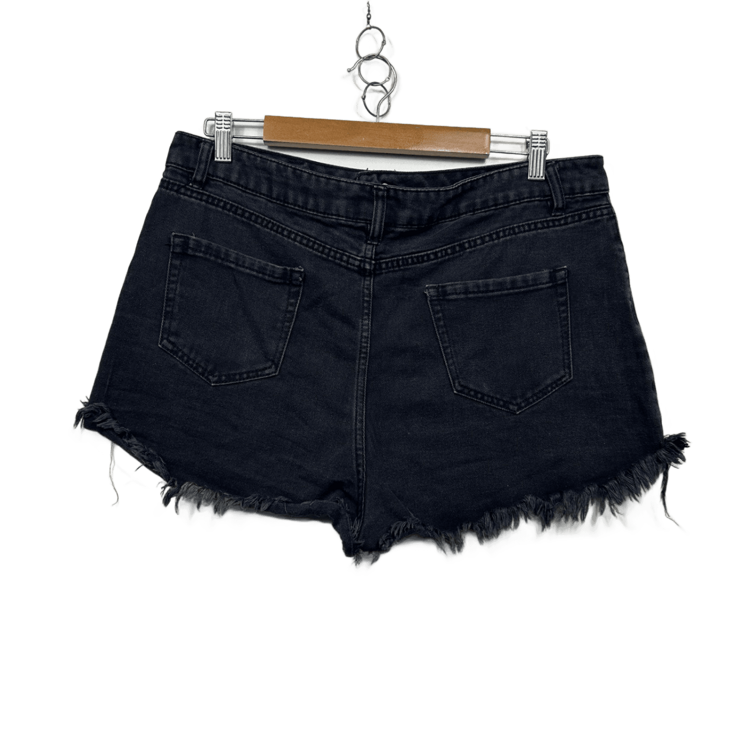 Jay Jays High Rise Shorts Size 16 Black Denim