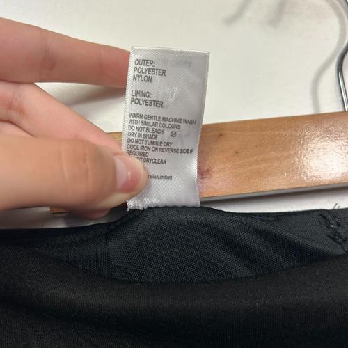 Now Black Laser Cut Hem Pencil Skirt - Size 16