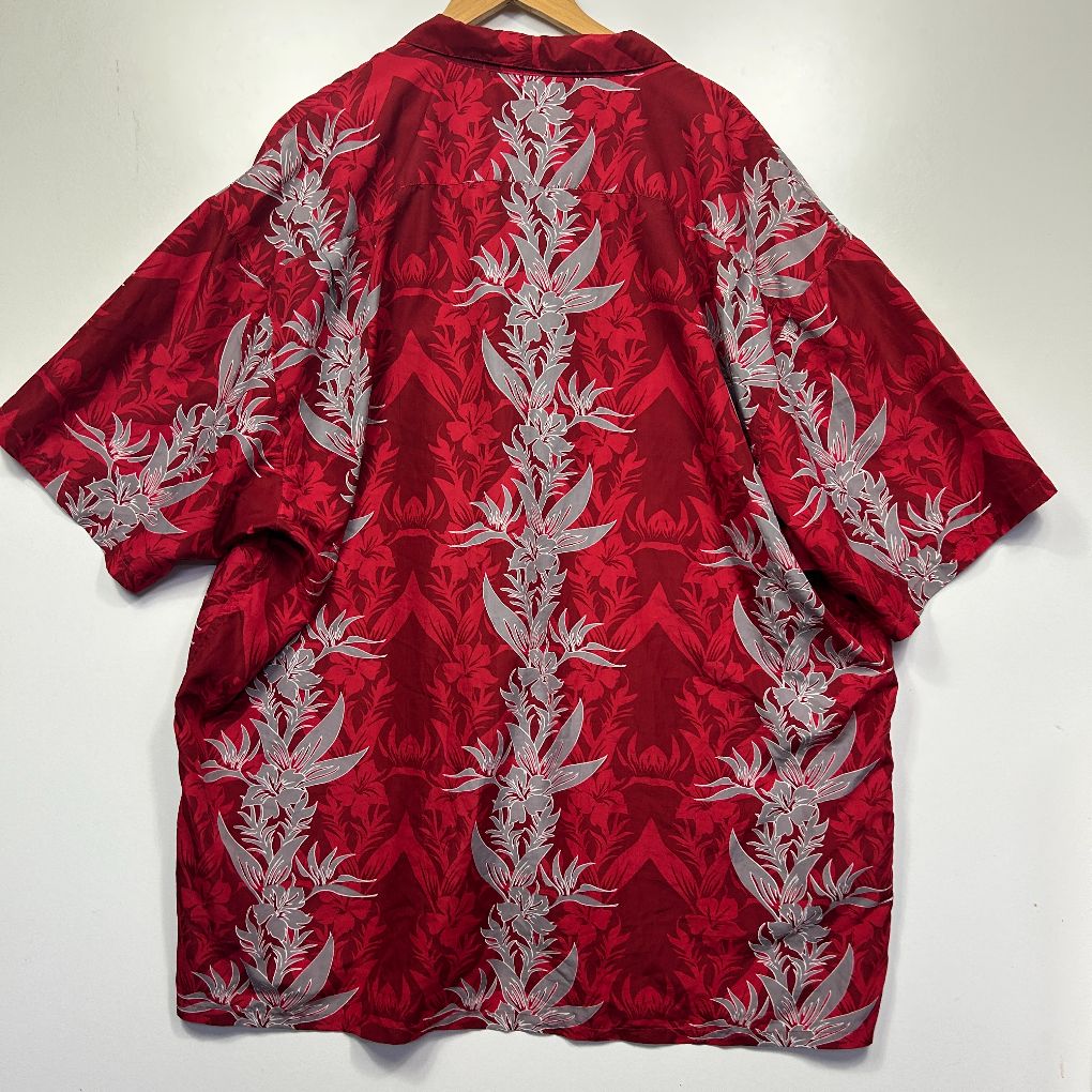Red floral kimono back view