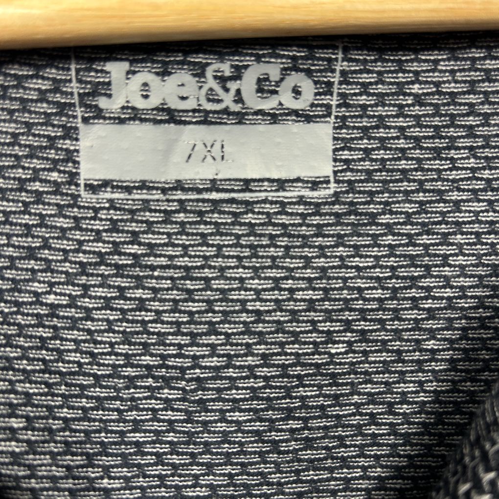 Black and white striped fabric detail view