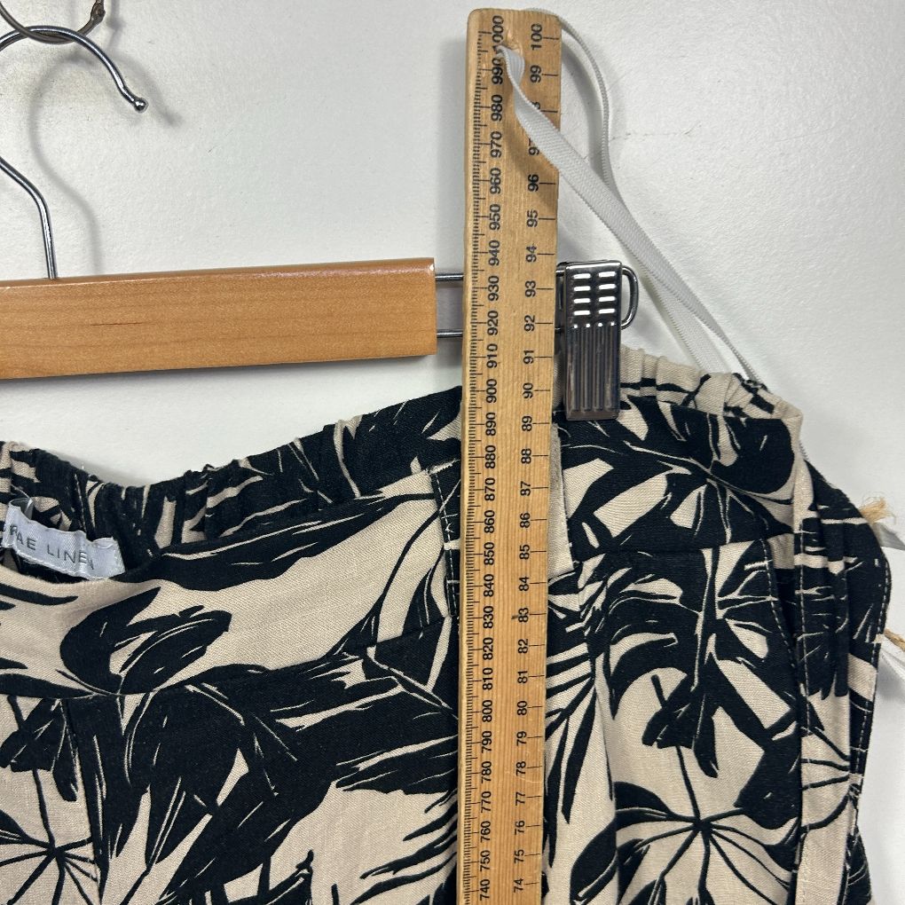Cream and black floral print top front view
