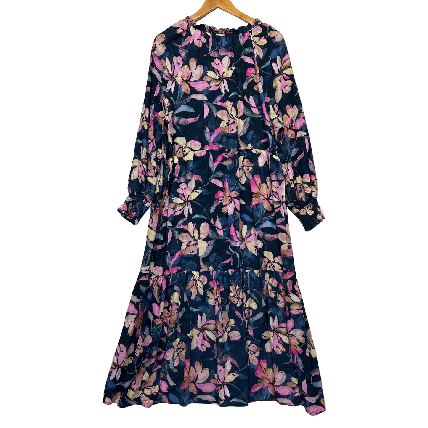 Navy floral dress front view