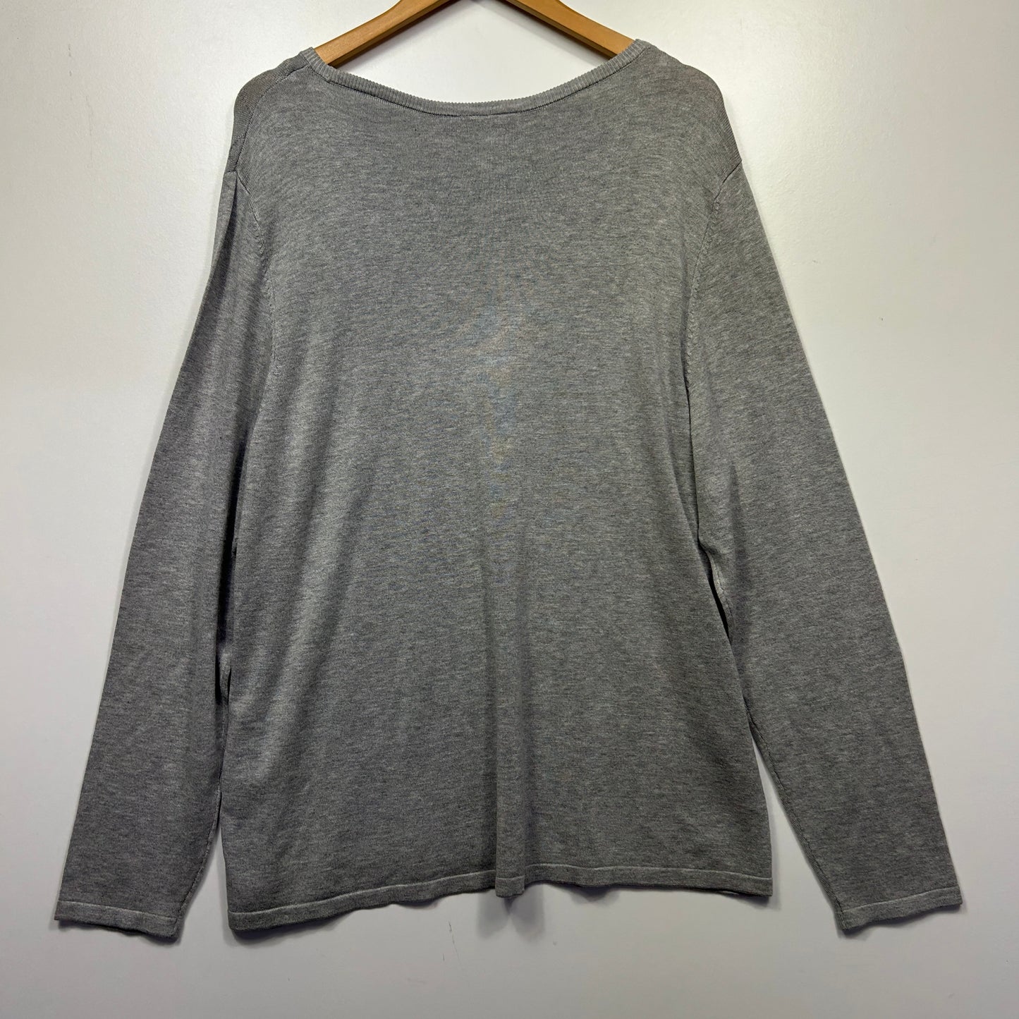 Grey long sleeve top front view