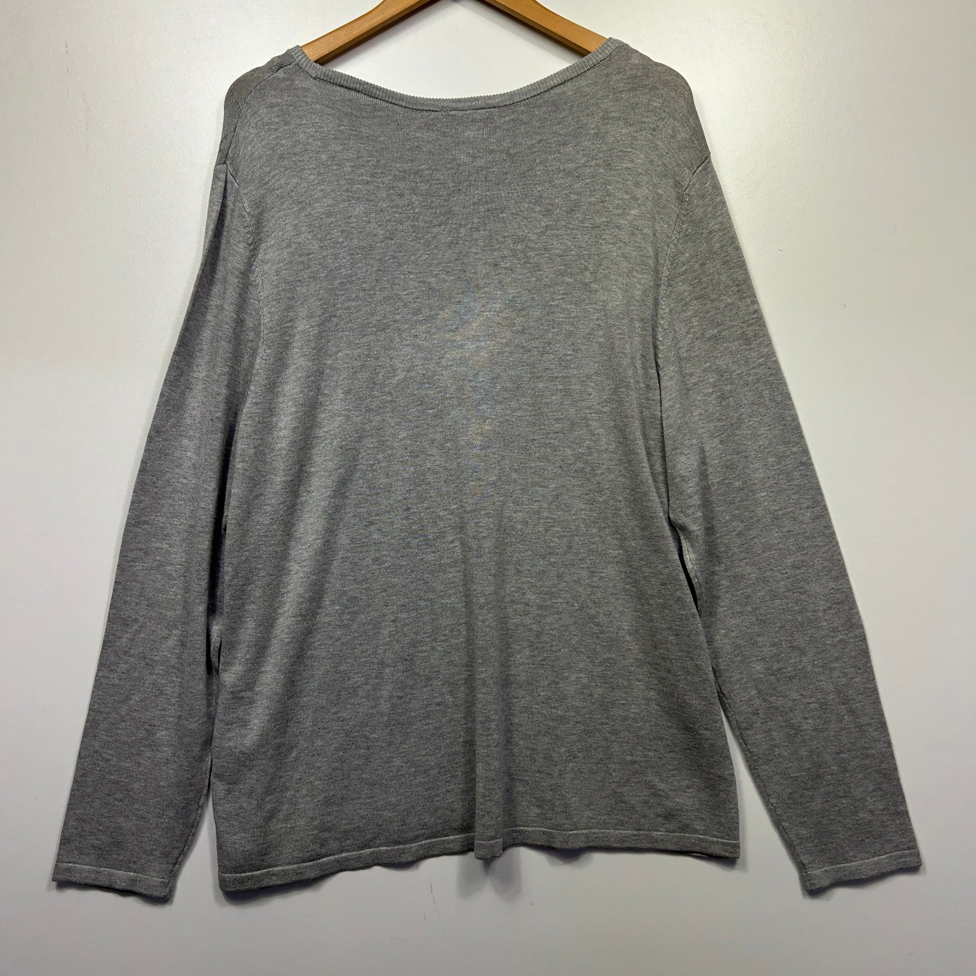 Grey long sleeve top front view