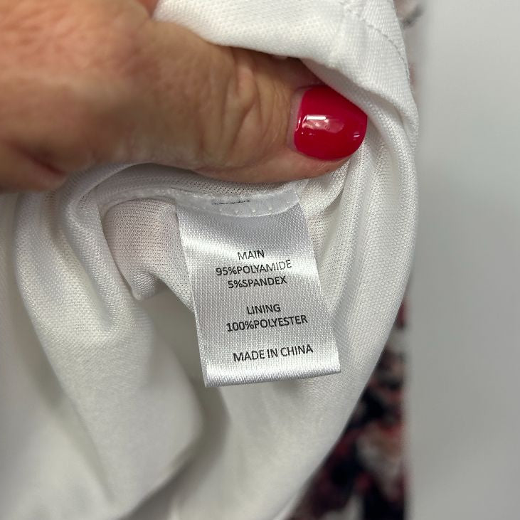 White garment label detail view