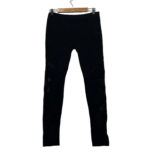 Girl Xpress Black Mesh Panel Leggings - Size L
