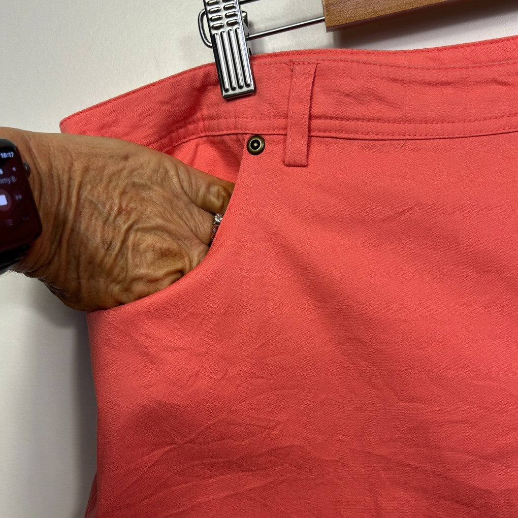 Red shorts front view