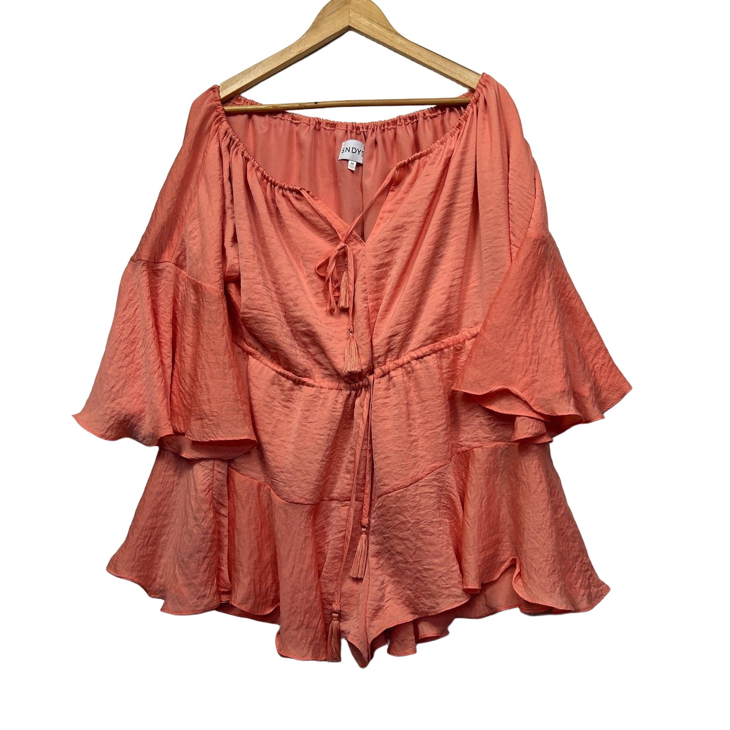 Rust red blouse front view