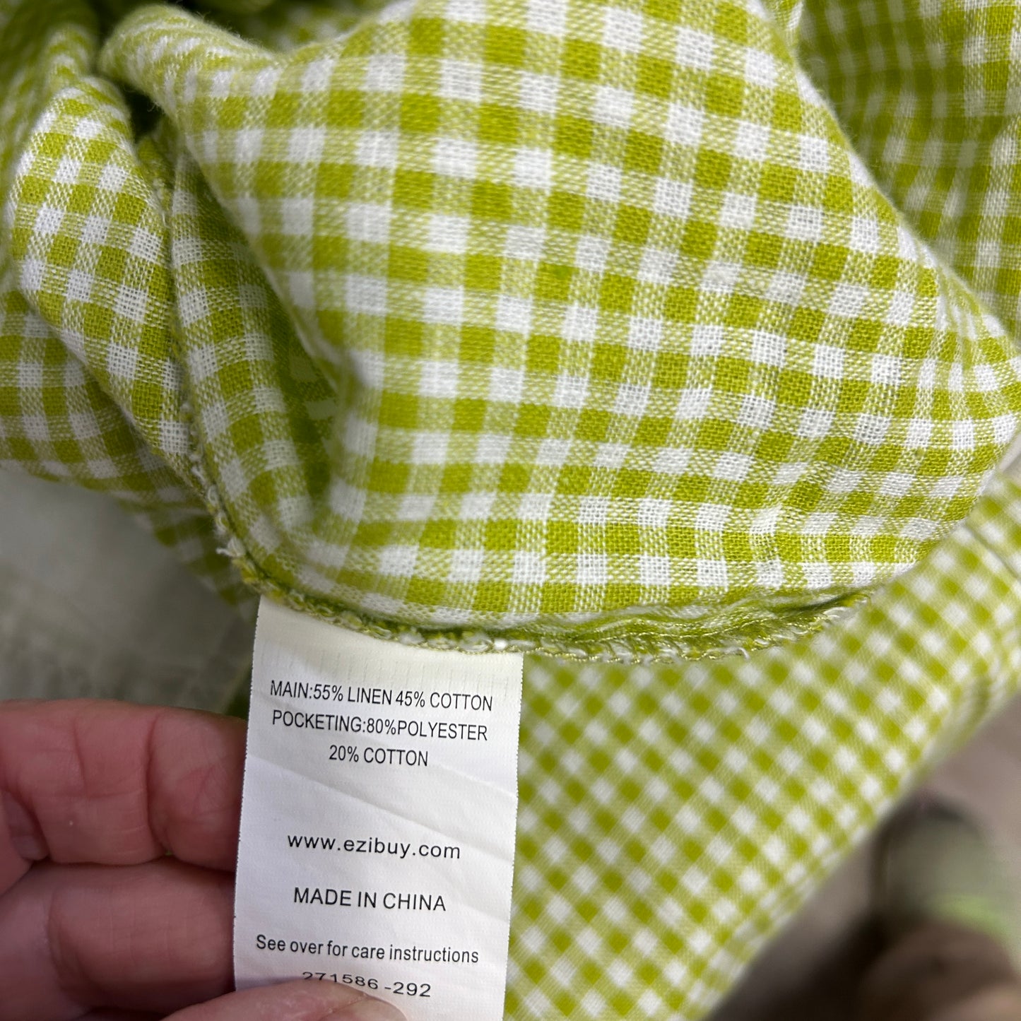 Capture Lime Gingham Pants - Size 18
