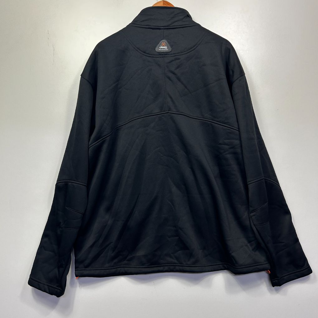 Black track jacket back view