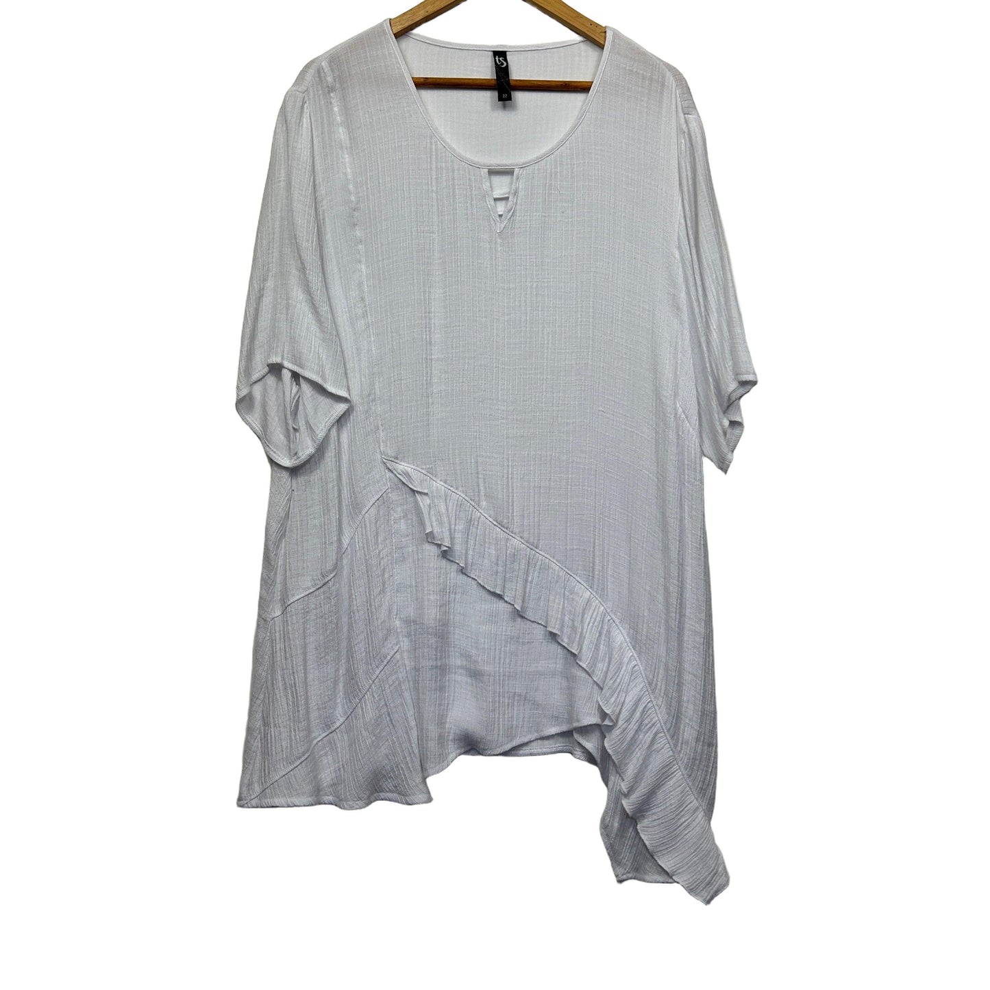 White textured tunic front view