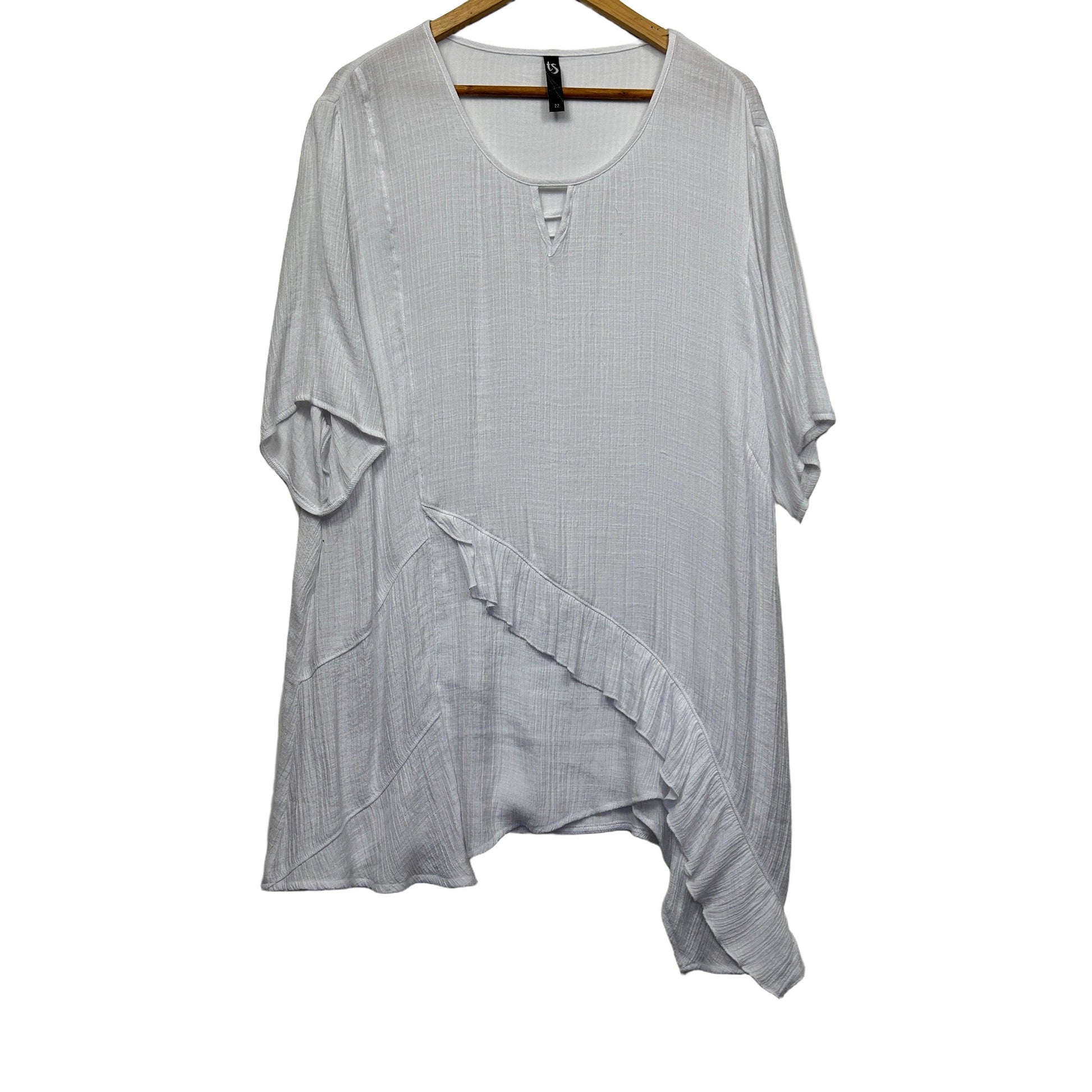 White textured tunic front view