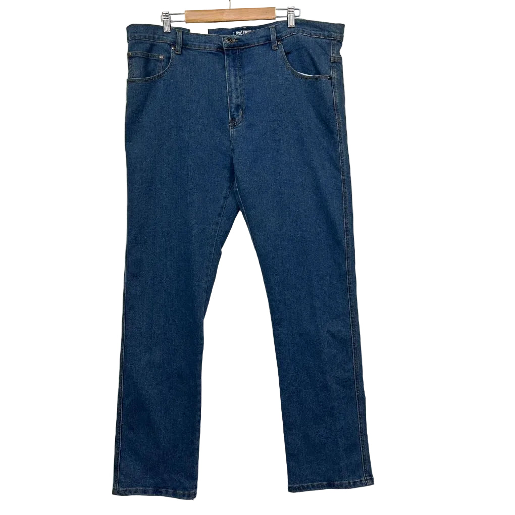 Blue denim jeans front view