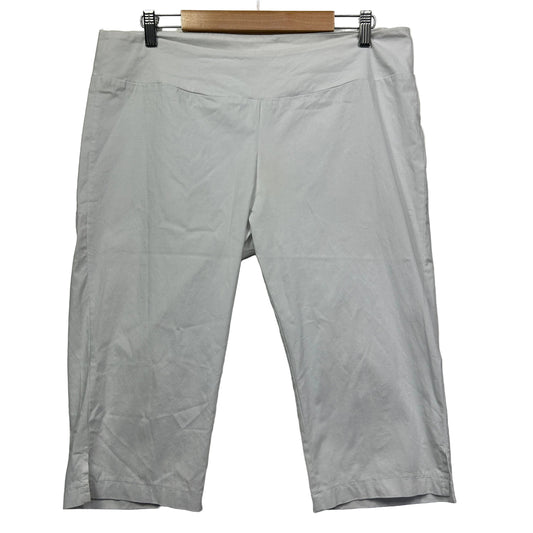 White capri pants front view