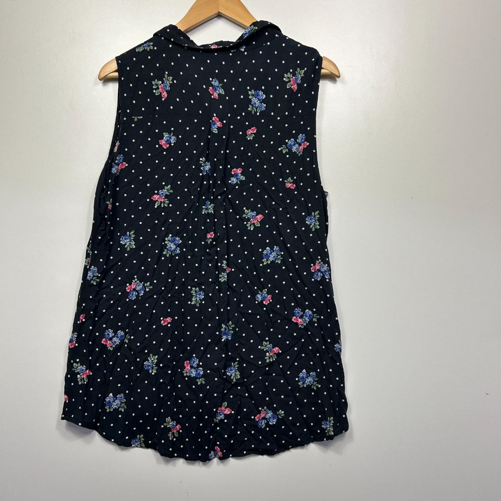Millers Navy Floral Top - Size 18