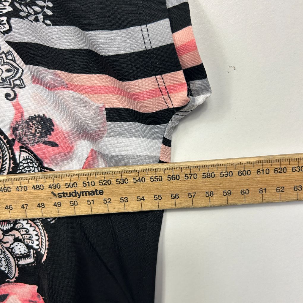 Millers Black Floral Top - Size 16/18?