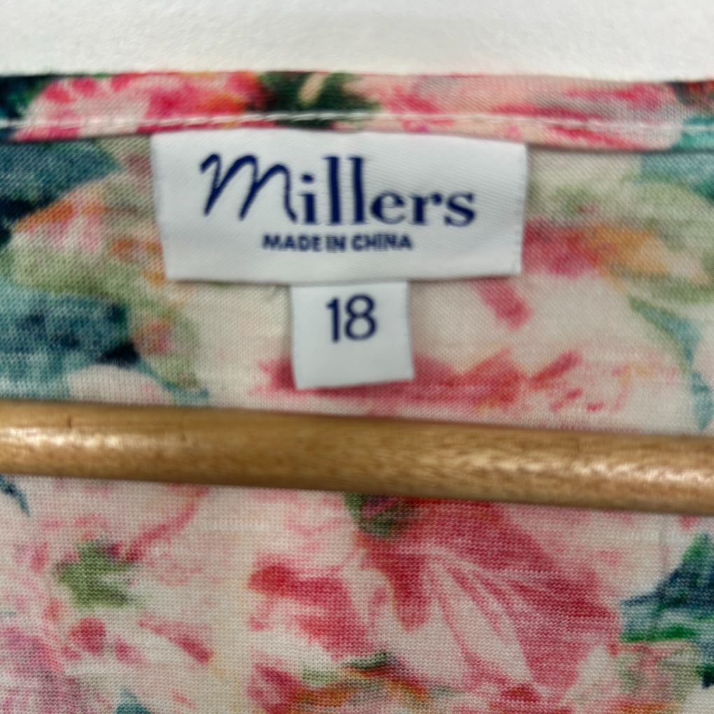 Millers Multicolour Floral Top - Size 18