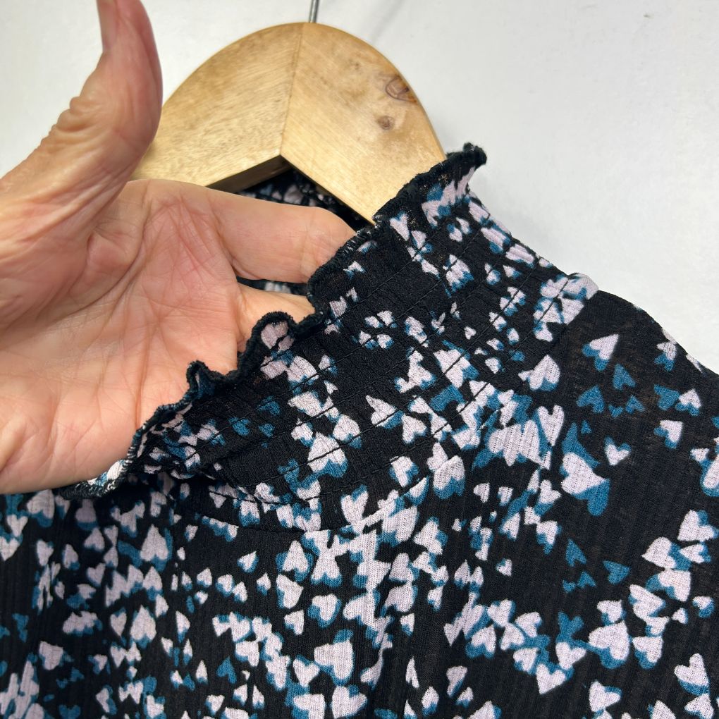 Anko Black Print Sleeveless Top - Size 18
