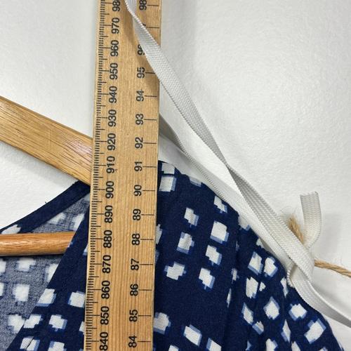 Crossroads Navy & White Geometric Dot Print Shift Dress - Size 16